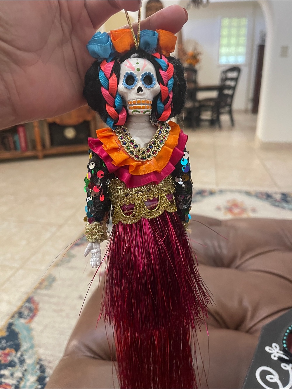 Katherine’s Day of the Dead Skeleton Dolls with Coffin Decor - Picture 7 of 11